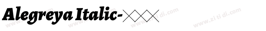 Alegreya Italic字体转换